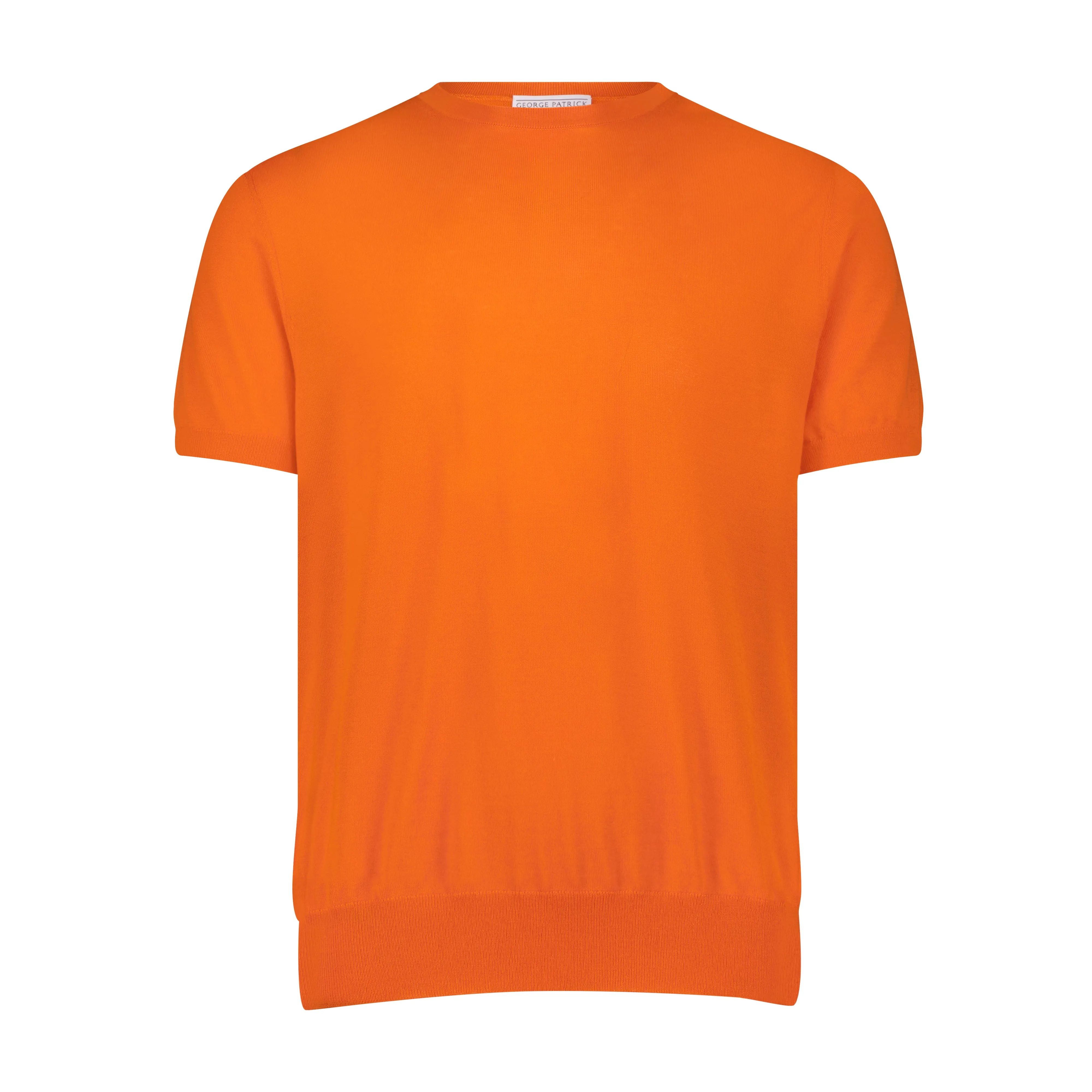 100% Cashmere Crew Neck T-shirt - Orange
