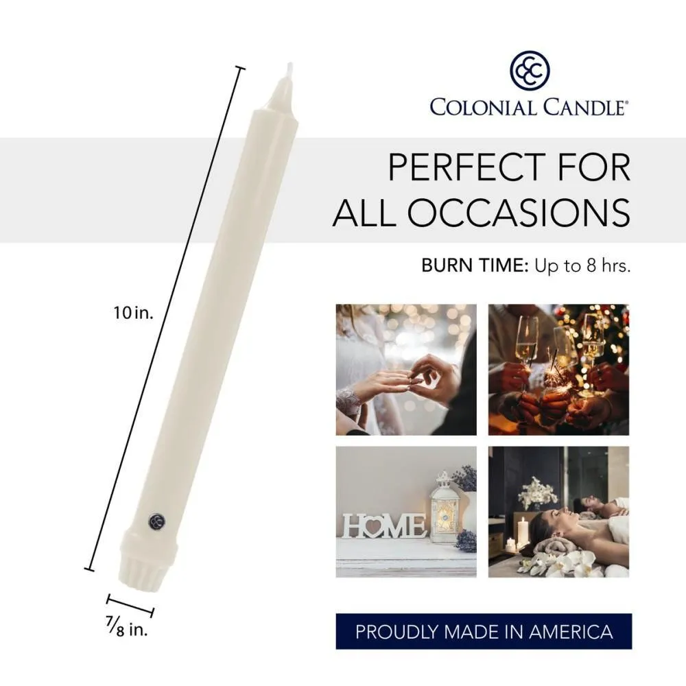 10" Classic Taper Candle - Amber