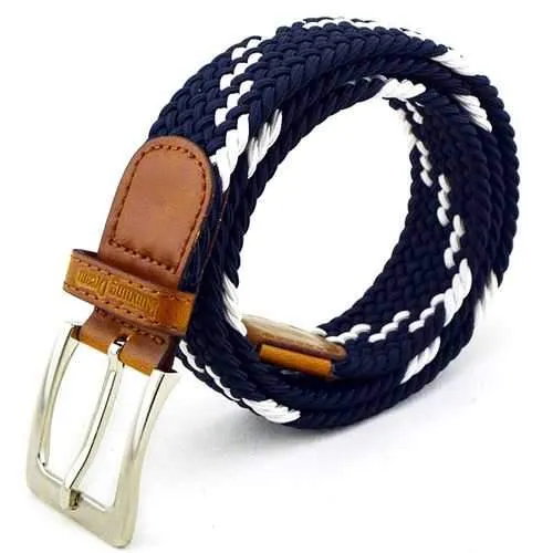 115CM Men Unisex Elastic Nylon Belt Outdoor Sports Durable Pin Buckle Jeans Waistband