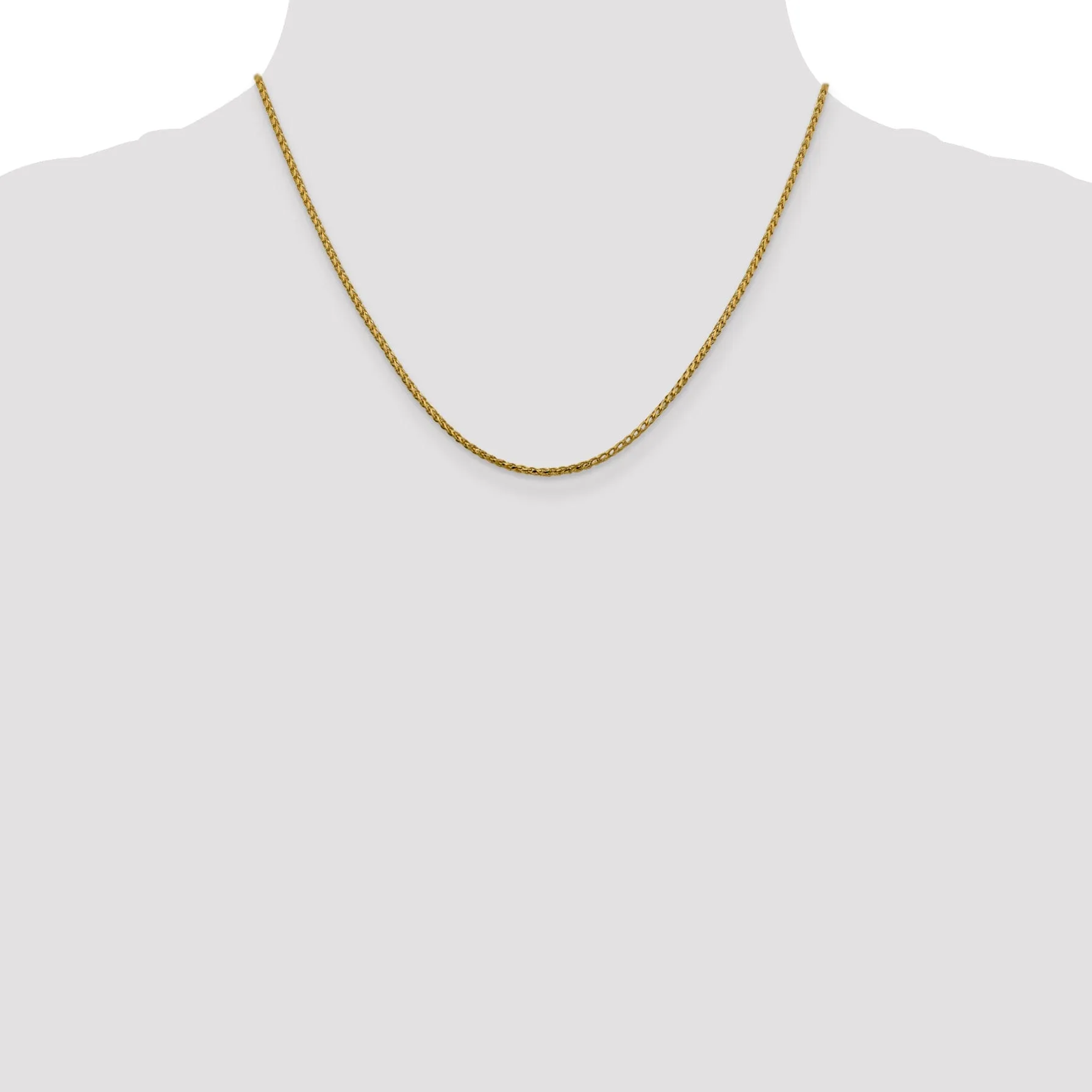 14k Yellow Gold 1.6 mm D.C Open Franco Chain