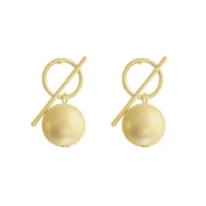18K Gold-Plated Ball Drop Earrings