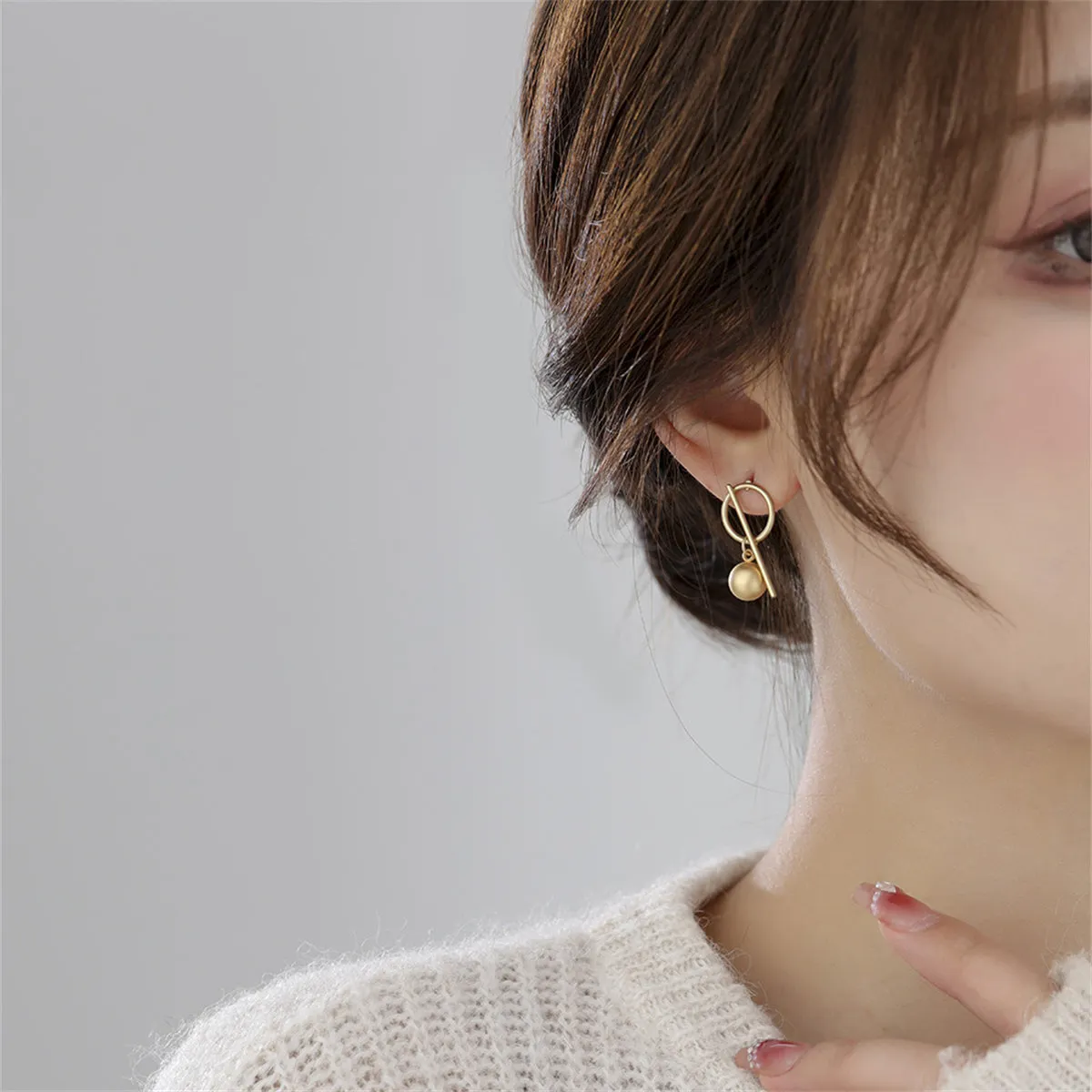 18K Gold-Plated Ball Drop Earrings