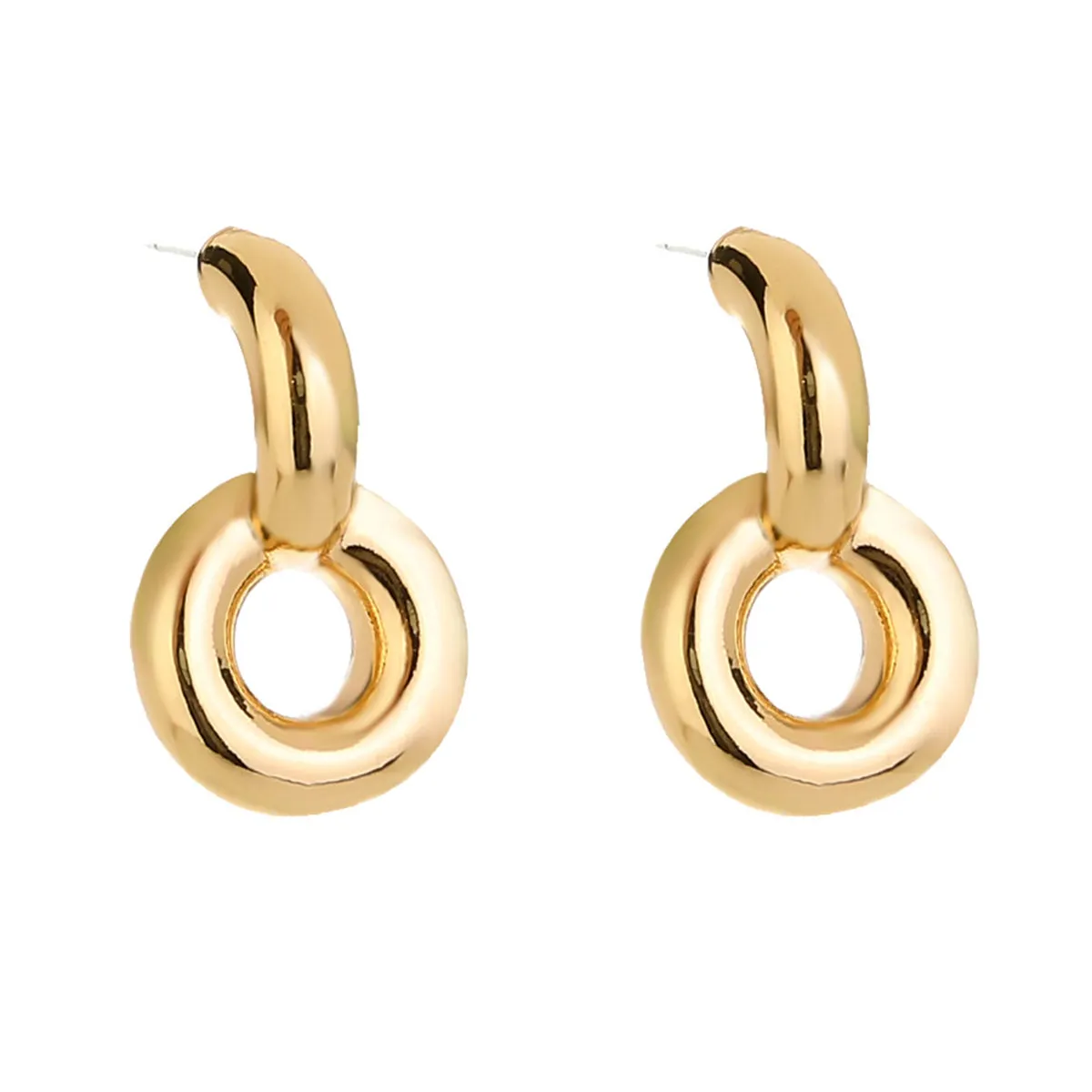 18K Gold-Plated Doughnut Drop Earrings