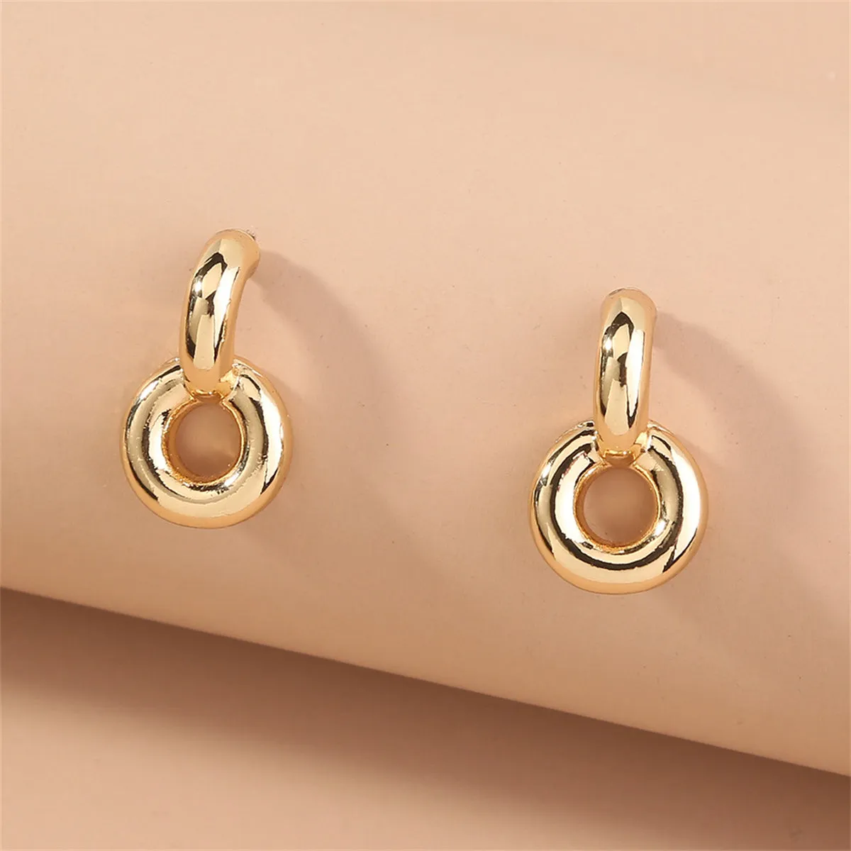 18K Gold-Plated Doughnut Drop Earrings