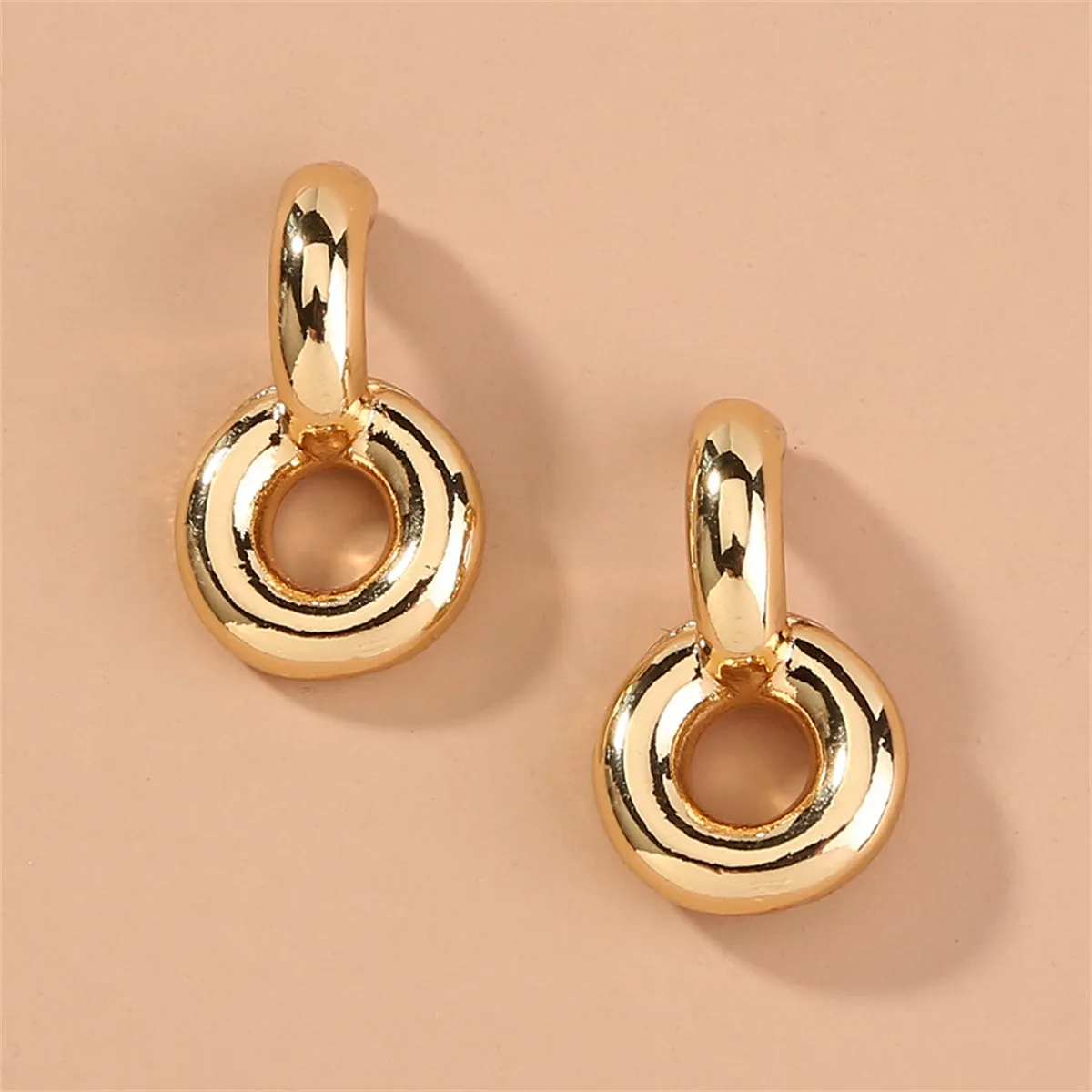 18K Gold-Plated Doughnut Drop Earrings