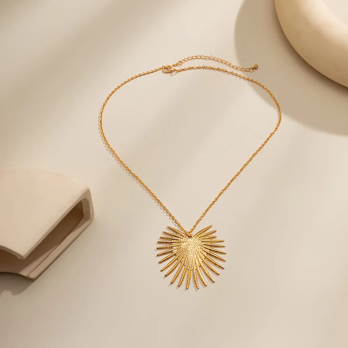 18K Gold-Plated Heart Burst Pendant Necklace