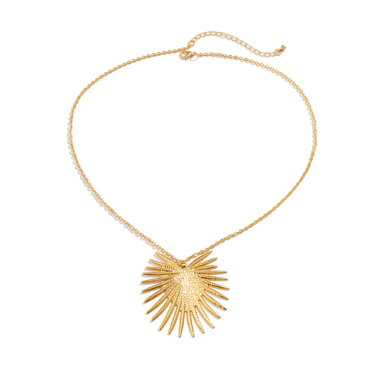 18K Gold-Plated Heart Burst Pendant Necklace