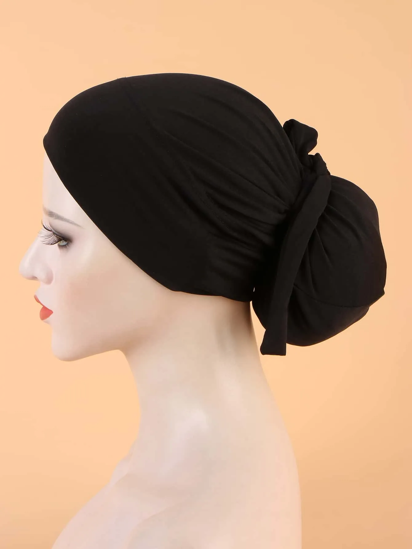1pc Soft Minimalist Solid Hat Bonnet Hair Bonnet Turban