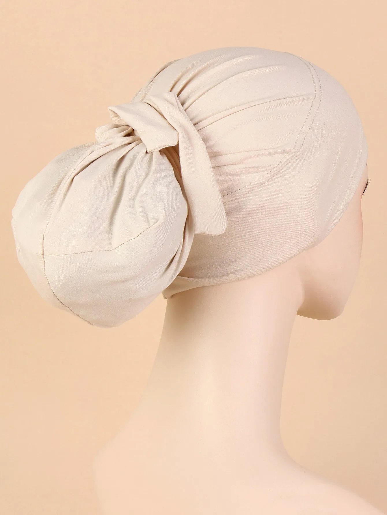 1pc Soft Minimalist Solid Hat Bonnet Hair Bonnet Turban