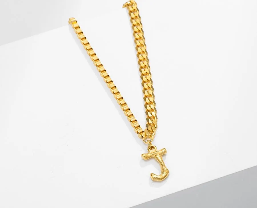 24K Gold Plated Initial J Bracelet