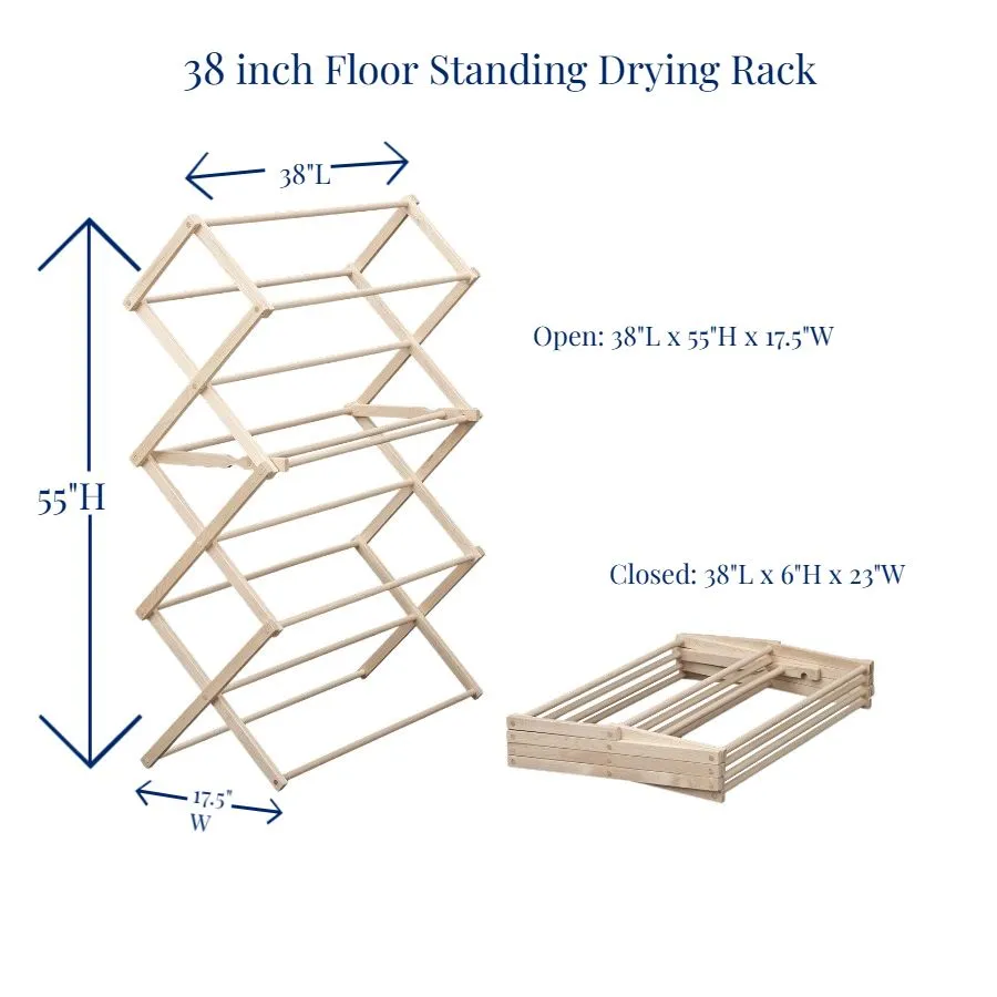 38 Inch Unassembled Floor Standing Clothes Rack Kit