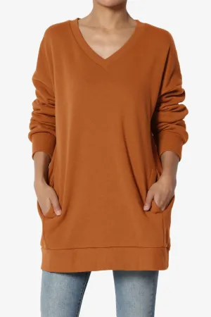 Accie V-Neck Pullover Sweatshirts PLUS