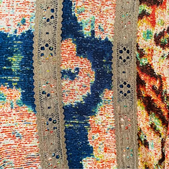 Anthropologie Tiny Paquerette Boho Floral Colorful Shirt Dress Size XS