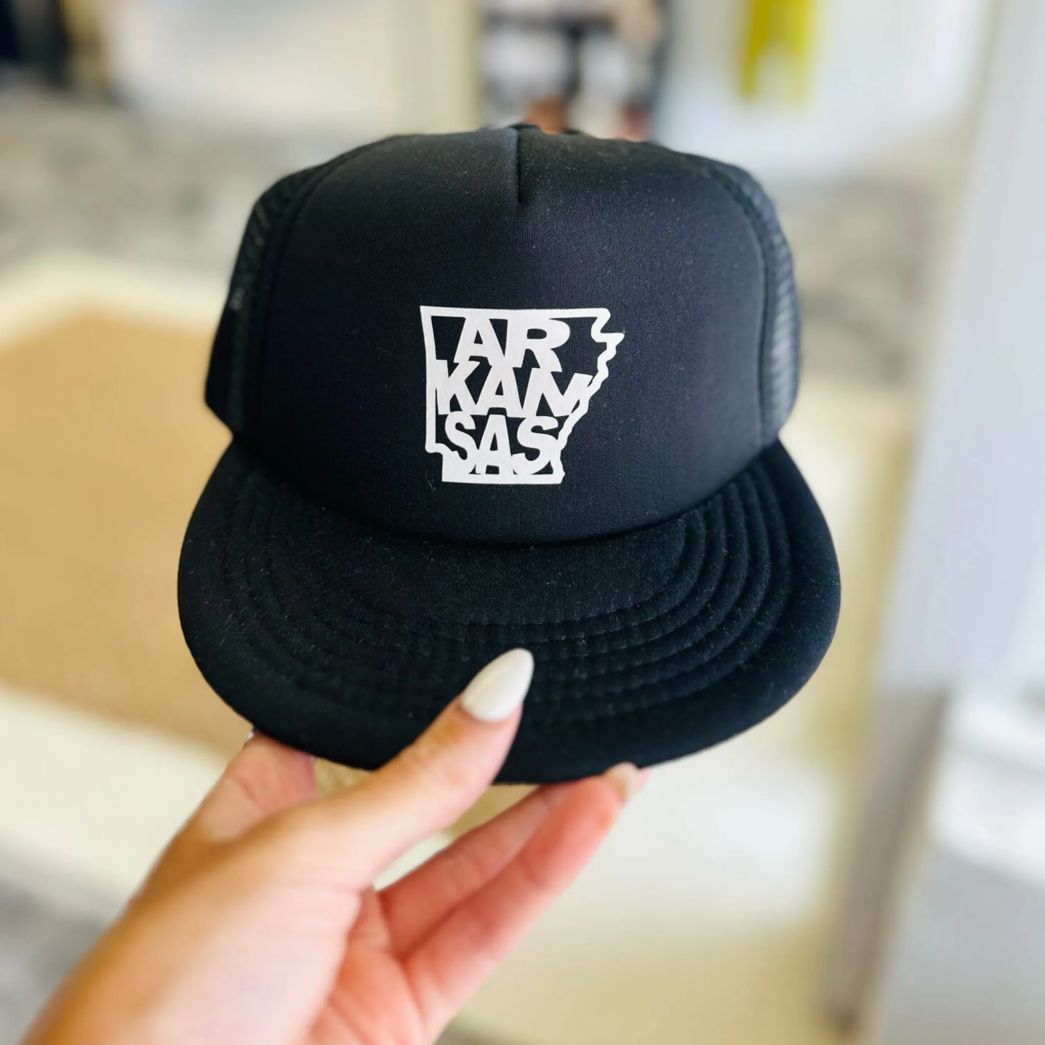 Arkansas Snapback Black Hat