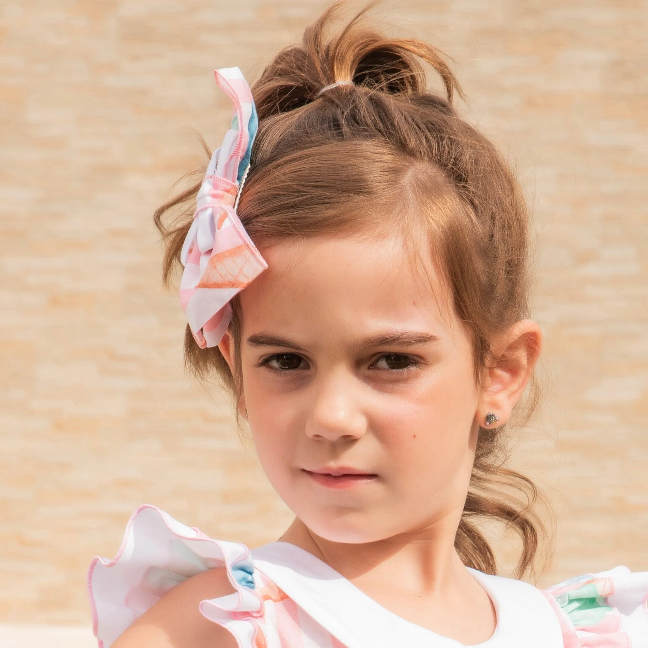 BABINE -Ice Cream Bow Clip - Pink