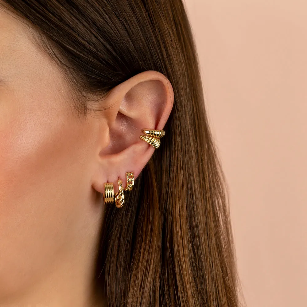 Baby Curb Link Huggie Earring