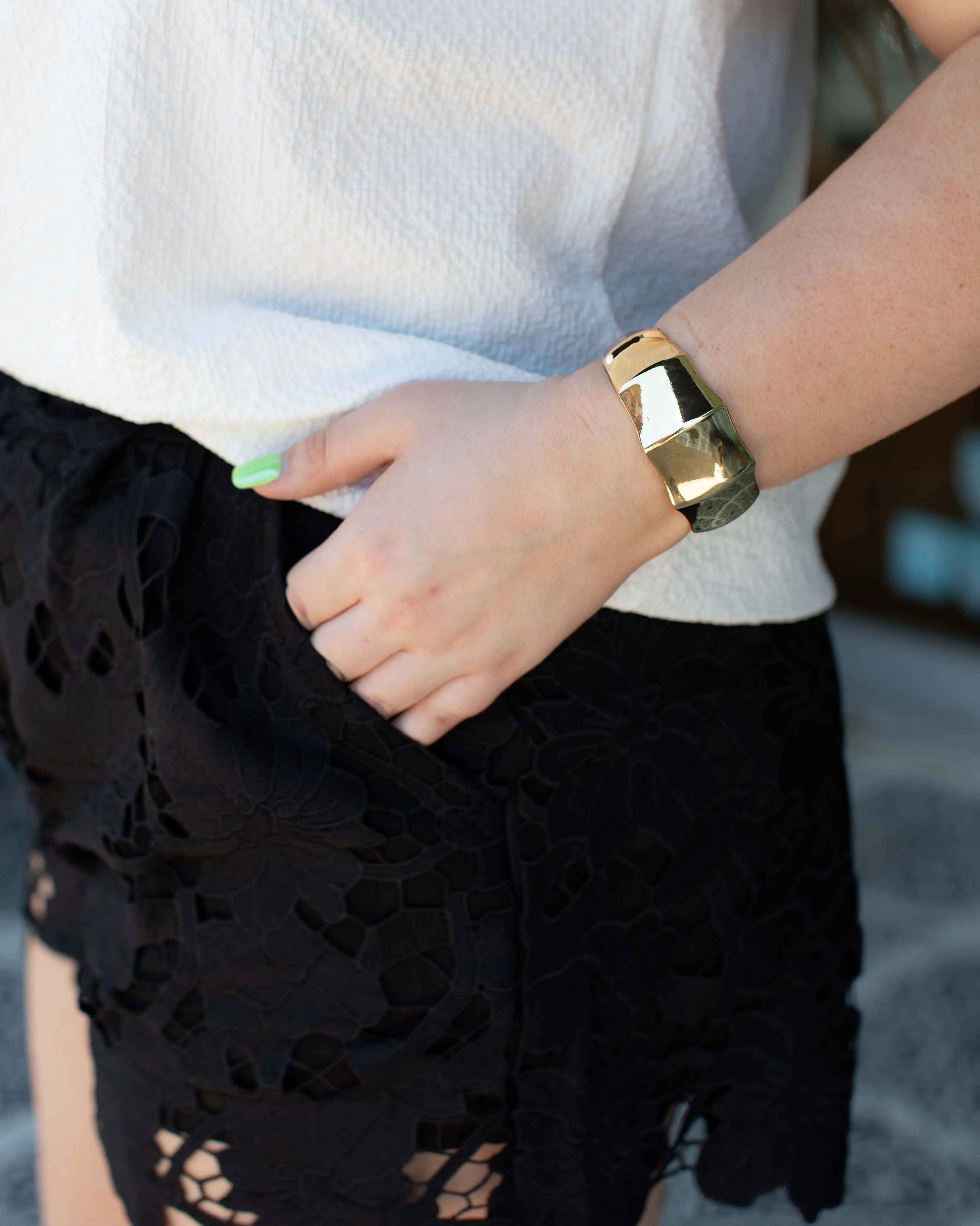 BAMBOO HINGE CUFF BRACELET