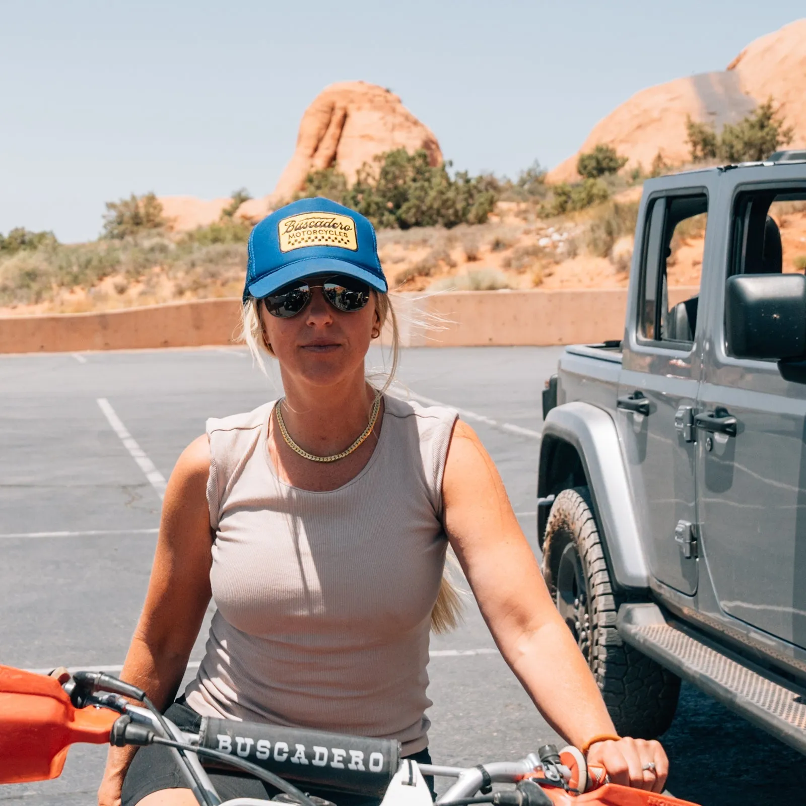 'Banner’ Foam Trucker Hat - Royal Blue