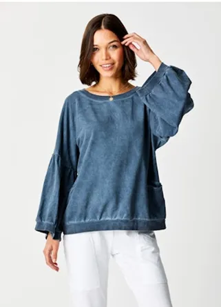 Bea Bubble Sleeve Sweatshirt