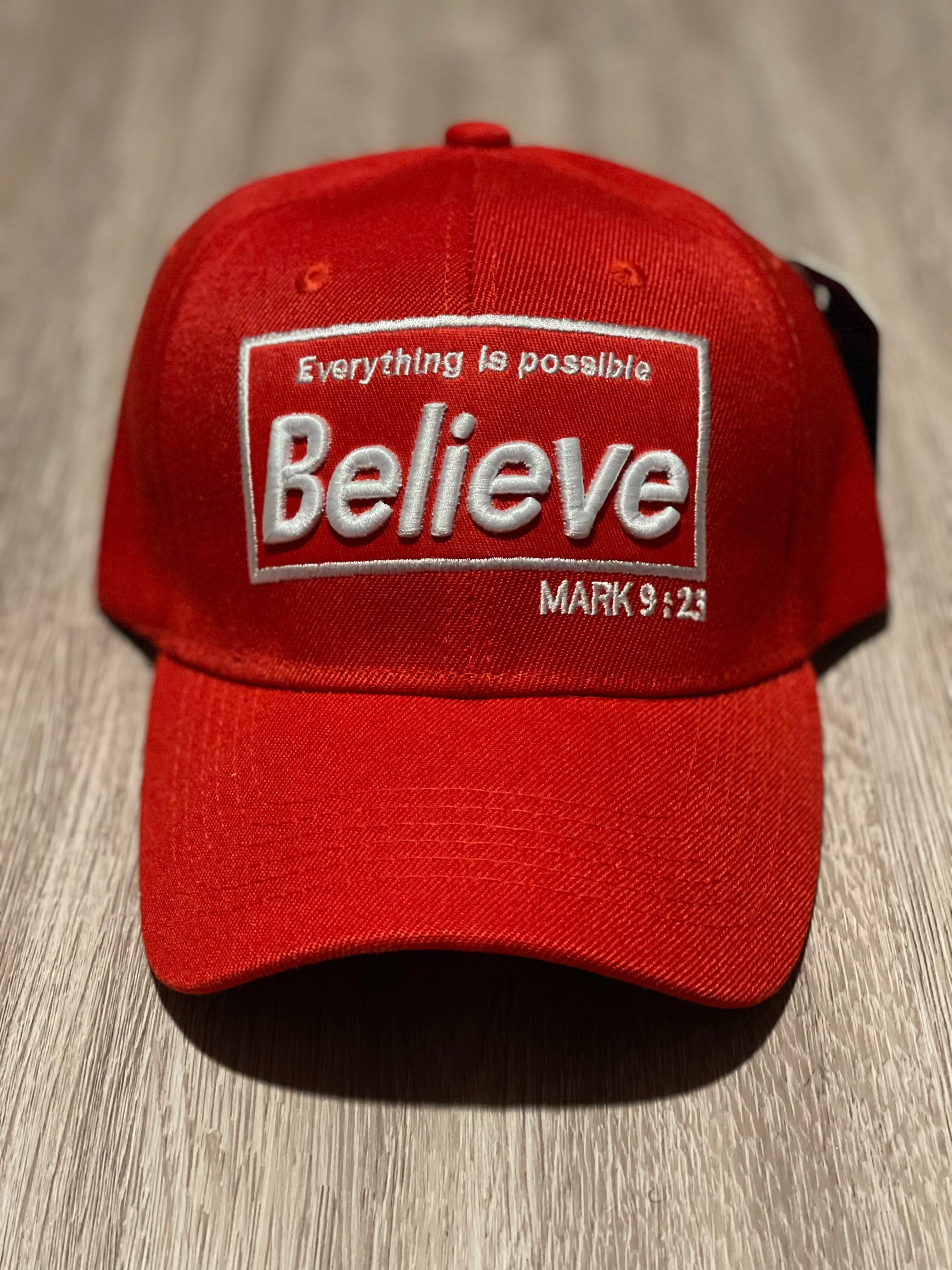 Believe Baseball Cap - Red