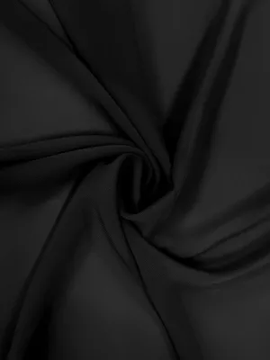 Black Chiffon Fabric By The 1/2 Yard