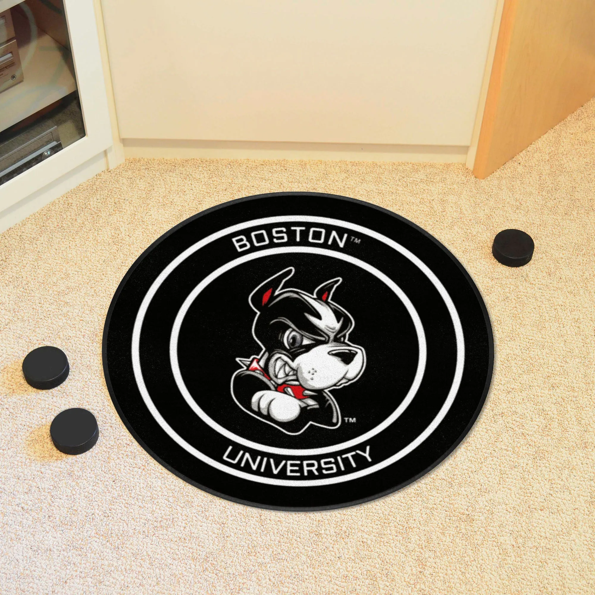 Boston University Puck Mat