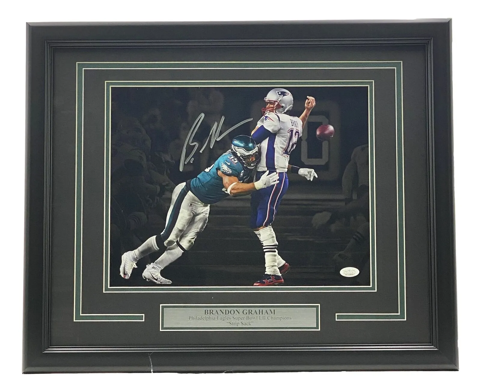 Brandon Graham Signed Framed 11x14 Philadelphia Eagles Spotlight Photo JSA Holo