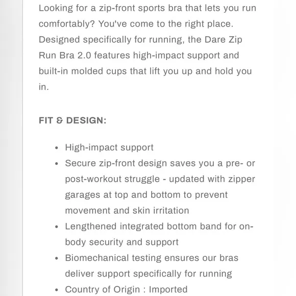 Brooks sports bra (30AB)