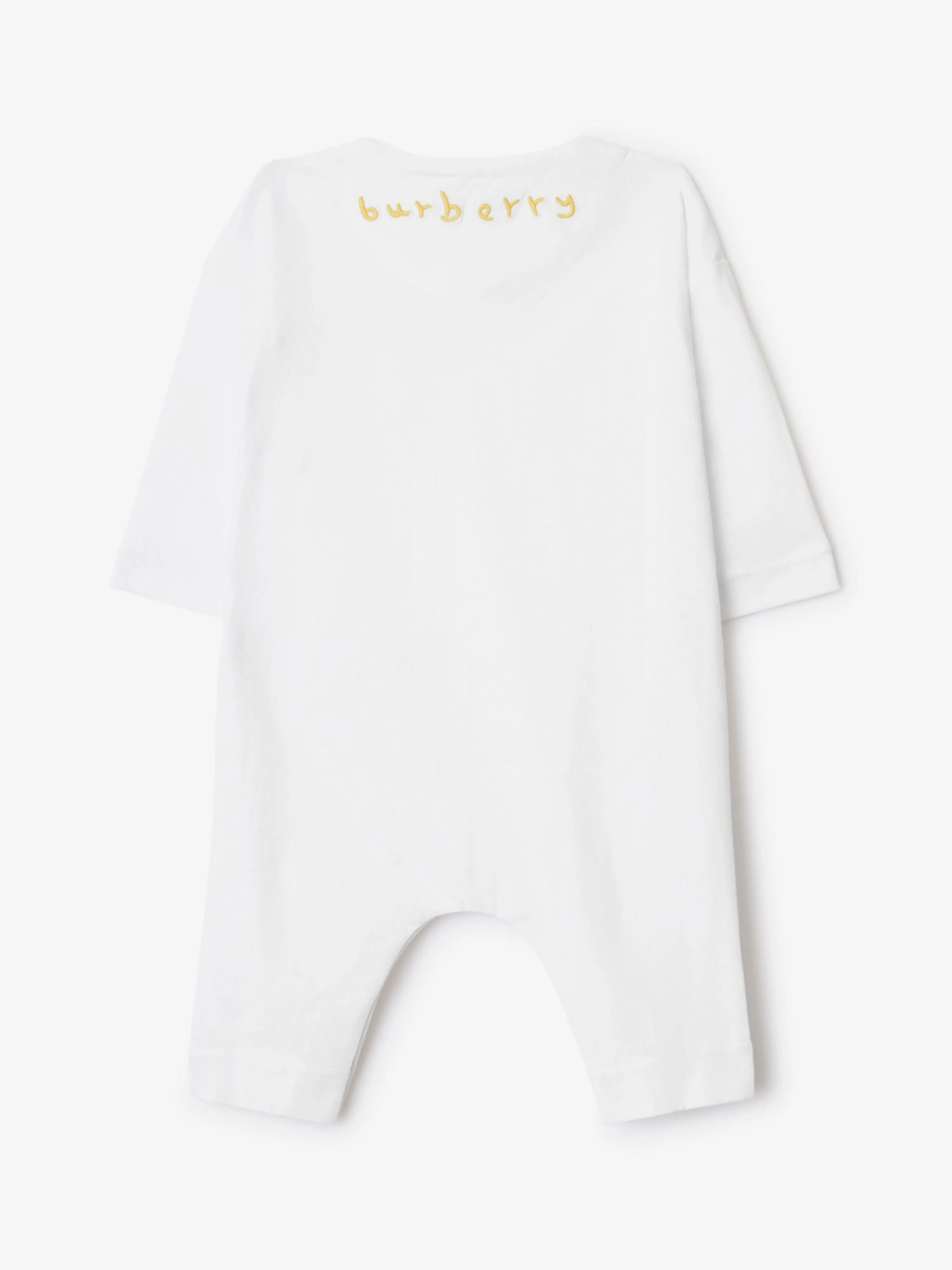 Burberry Baby Rizzo Duck Babygrow in White