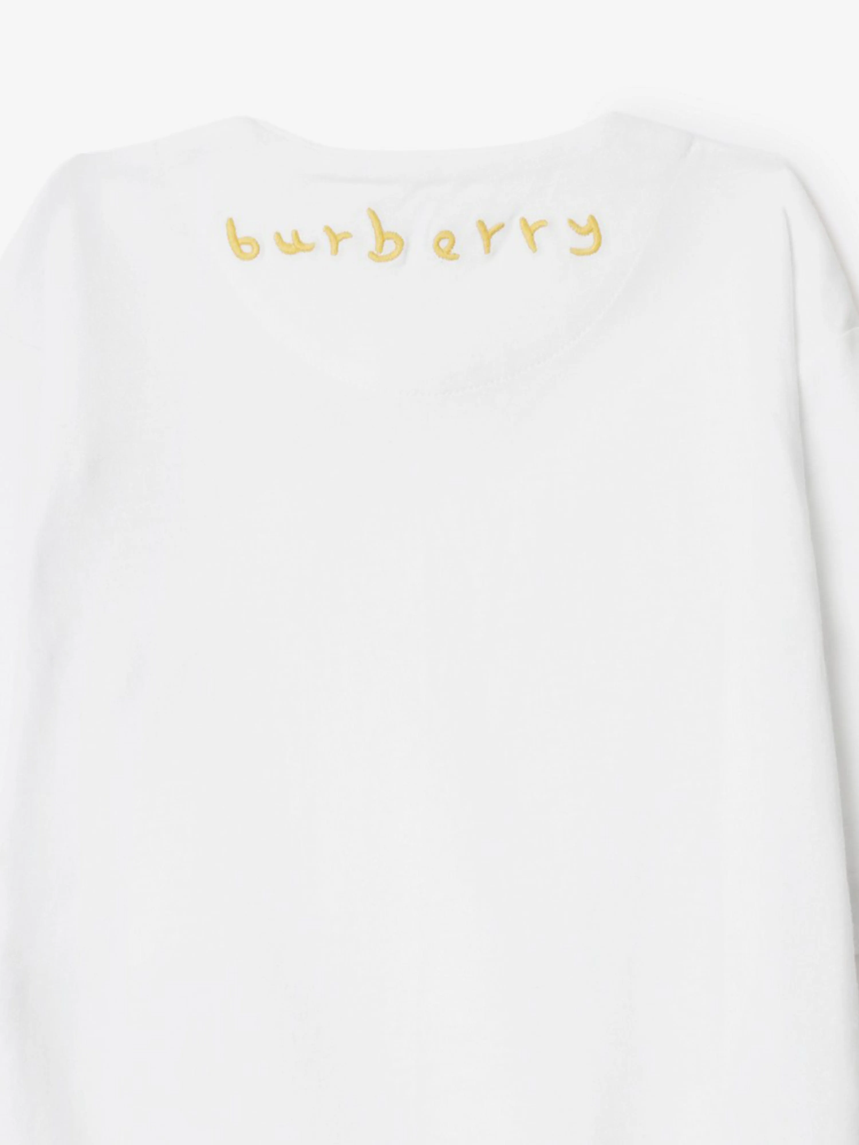 Burberry Baby Rizzo Duck Babygrow in White
