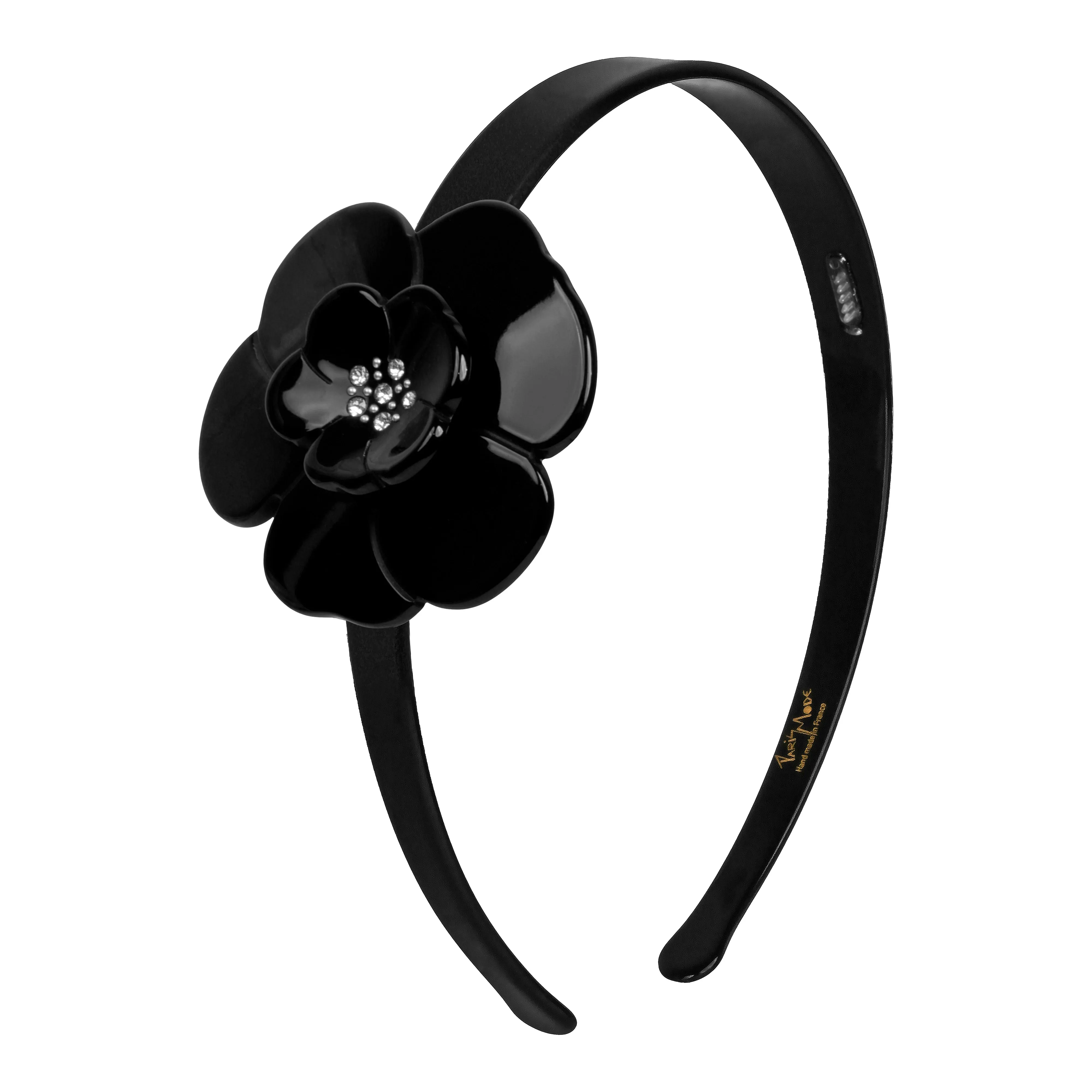 Camellia Singular Crystal Black Alice Band