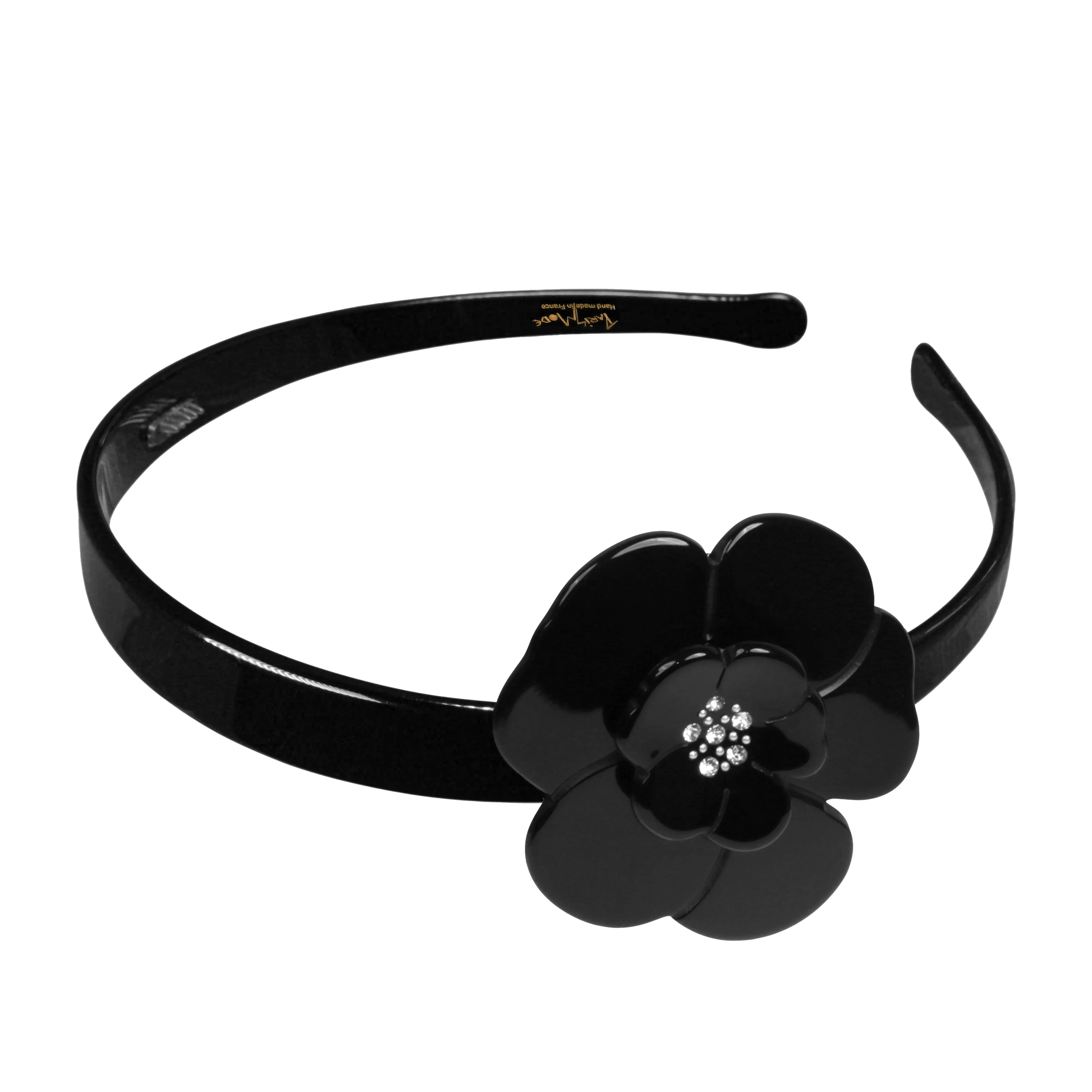 Camellia Singular Crystal Black Alice Band
