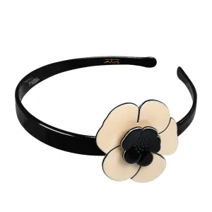 Camellia Singular Ivory Black Alice Band