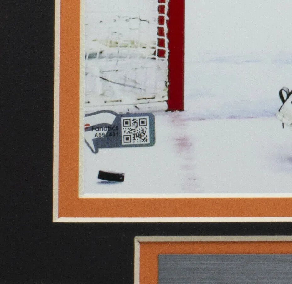Carter Hart Signed Framed Philadelphia Flyers 8x10 Save Photo Fanatics