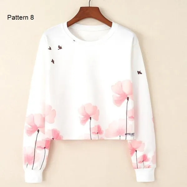Casual Crop Sweatshirt