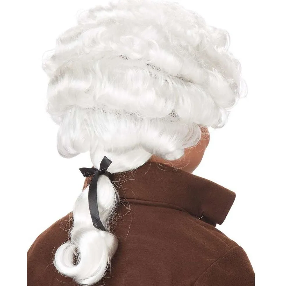 Child Colonial Man Wig (White)