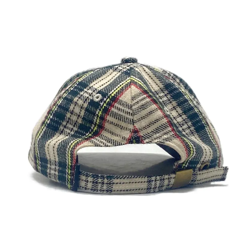 Classic Stingwater Melting Logo Hat White/Green Tartan