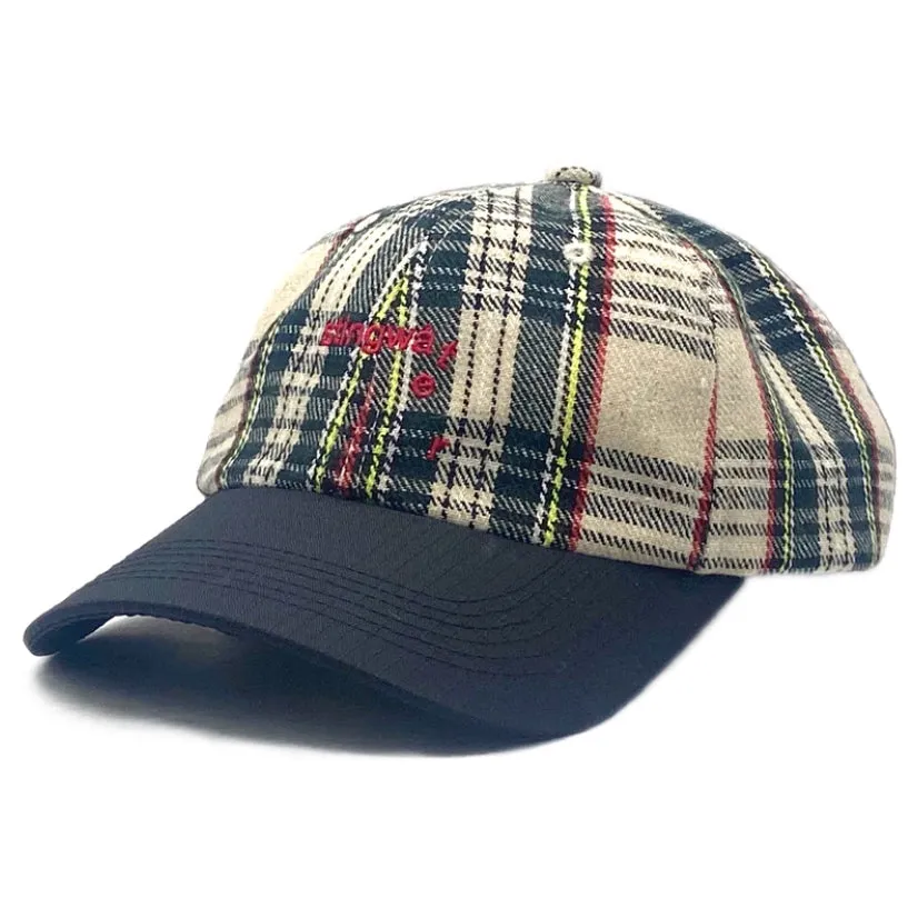 Classic Stingwater Melting Logo Hat White/Green Tartan