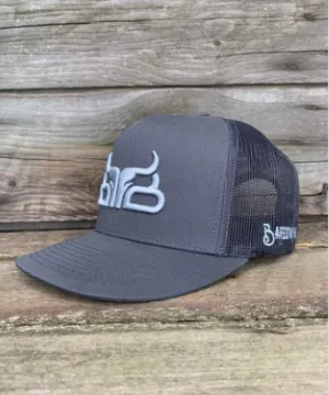 CLCAP2-O/S-Char/Sil Baredown Cap- Flat