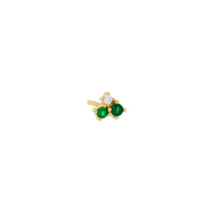 Colored CZ Cluster Stud Earring
