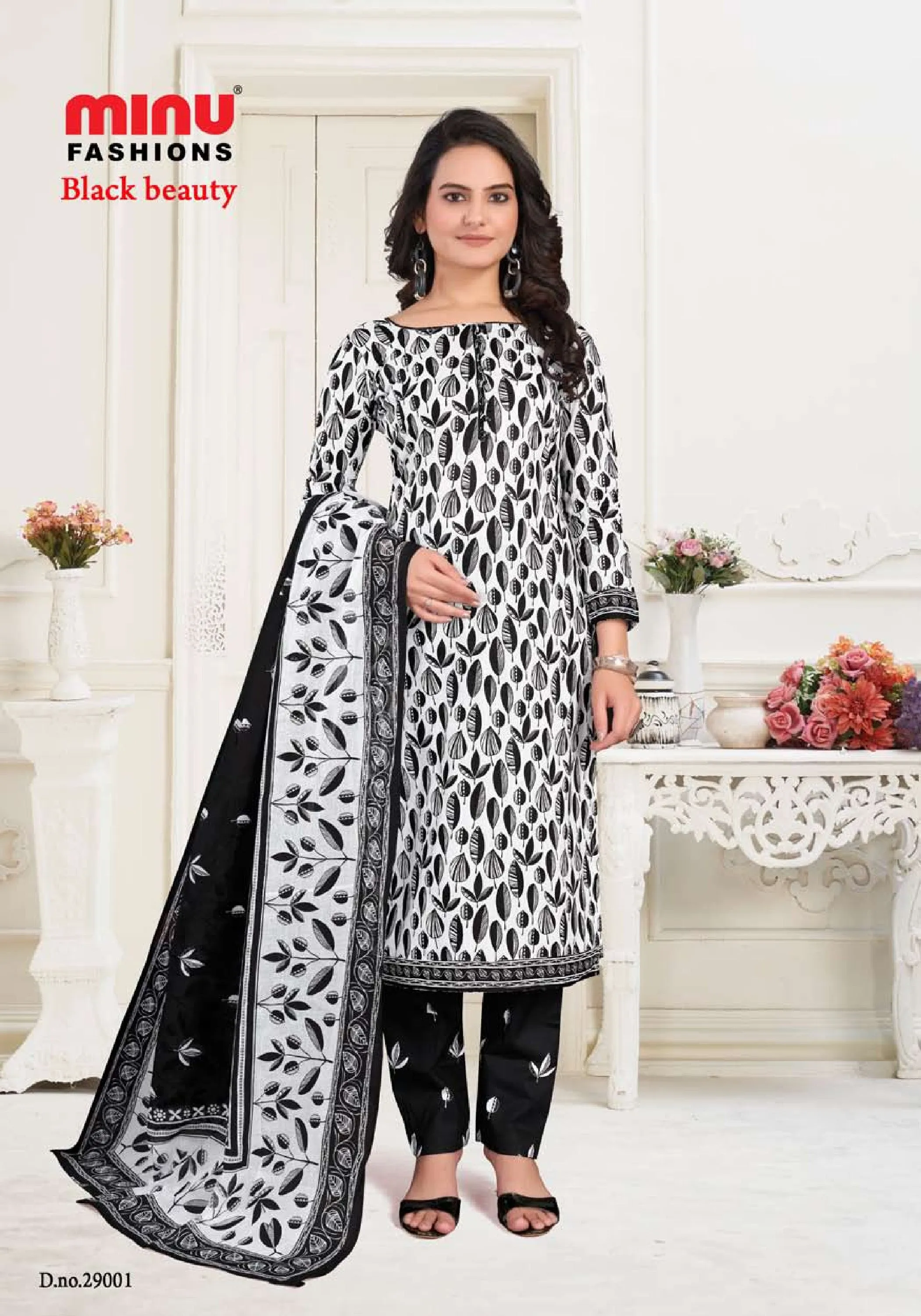 Cotton Printed Black Beauty 29 Stitched Salwar Suit (3 Pcs Set)