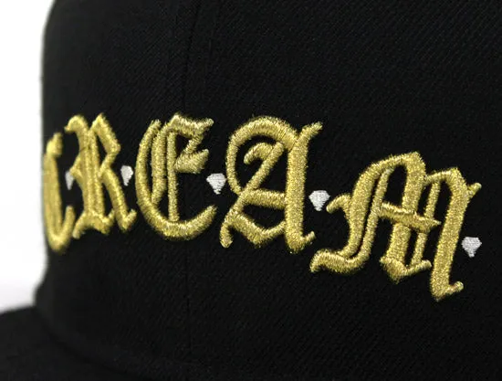 CREAM New Era 59Fifty Fitted Hat (Black Gray Under brim)