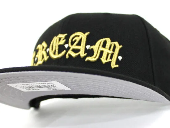 CREAM New Era 59Fifty Fitted Hat (Black Gray Under brim)