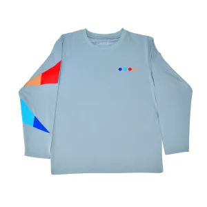 Crupie Delta Dots Logo Long Sleeve Tee Grey