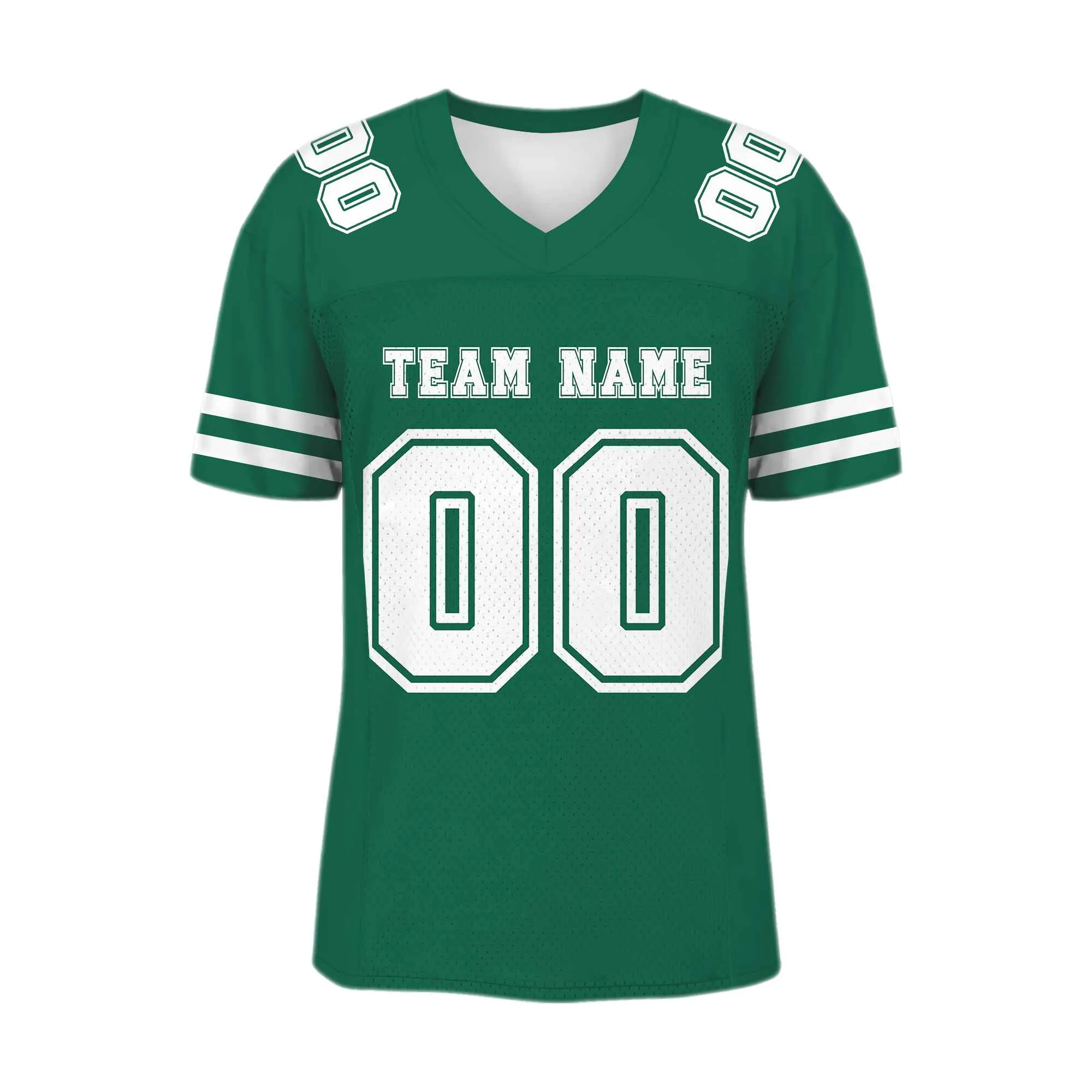 Custom Green White Mesh Authentic Football Jersey