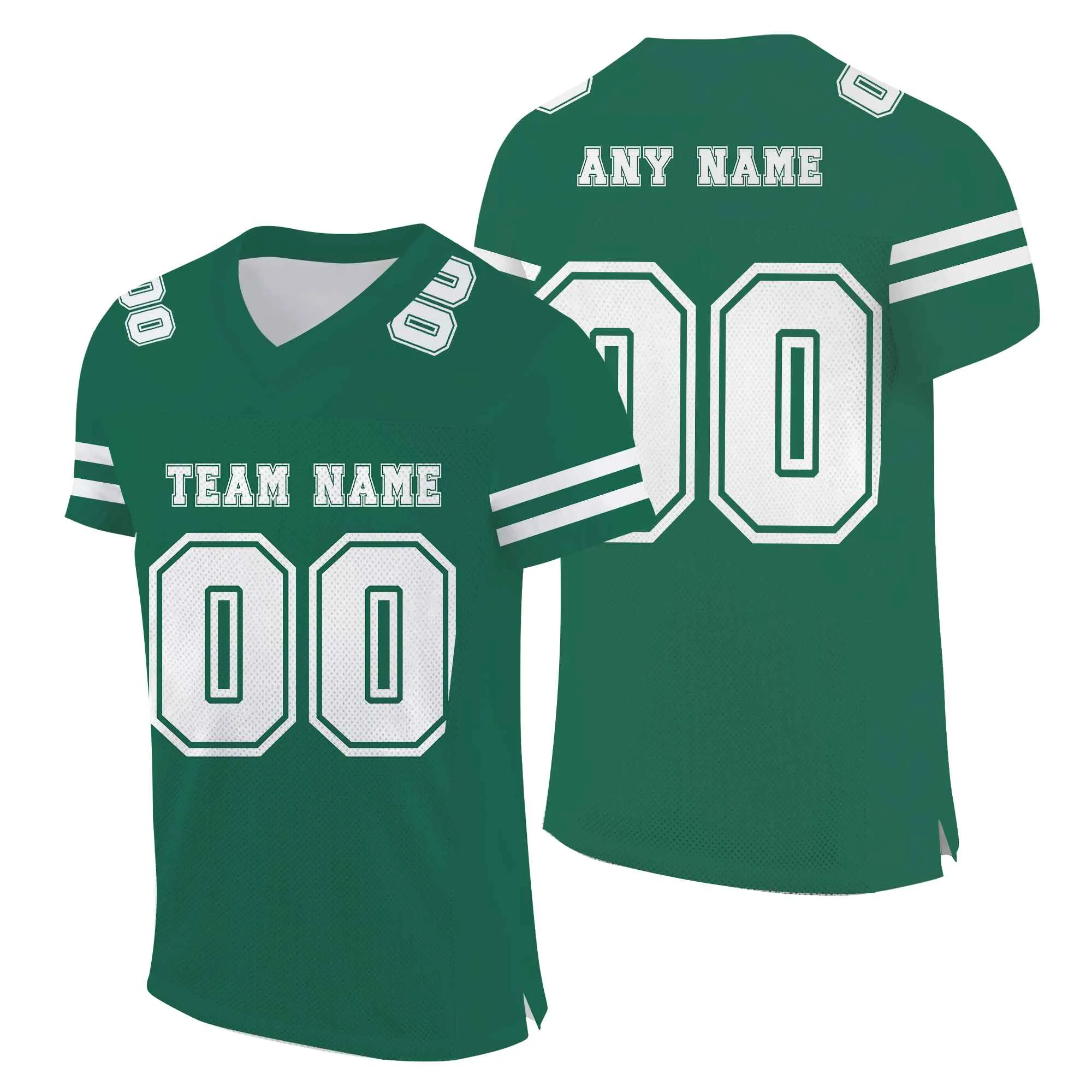 Custom Green White Mesh Authentic Football Jersey