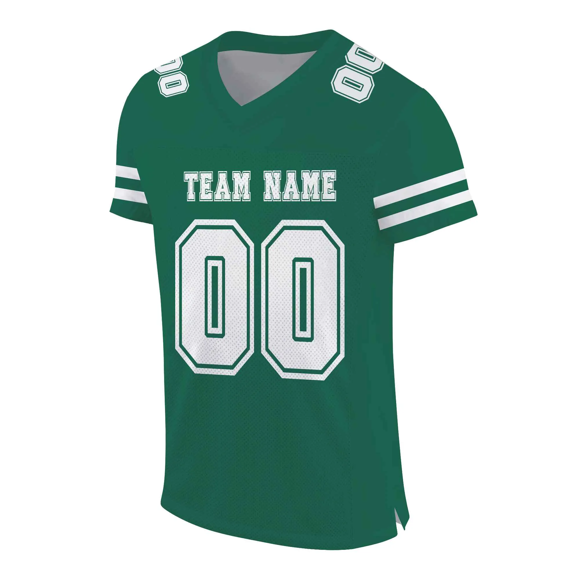 Custom Green White Mesh Authentic Football Jersey