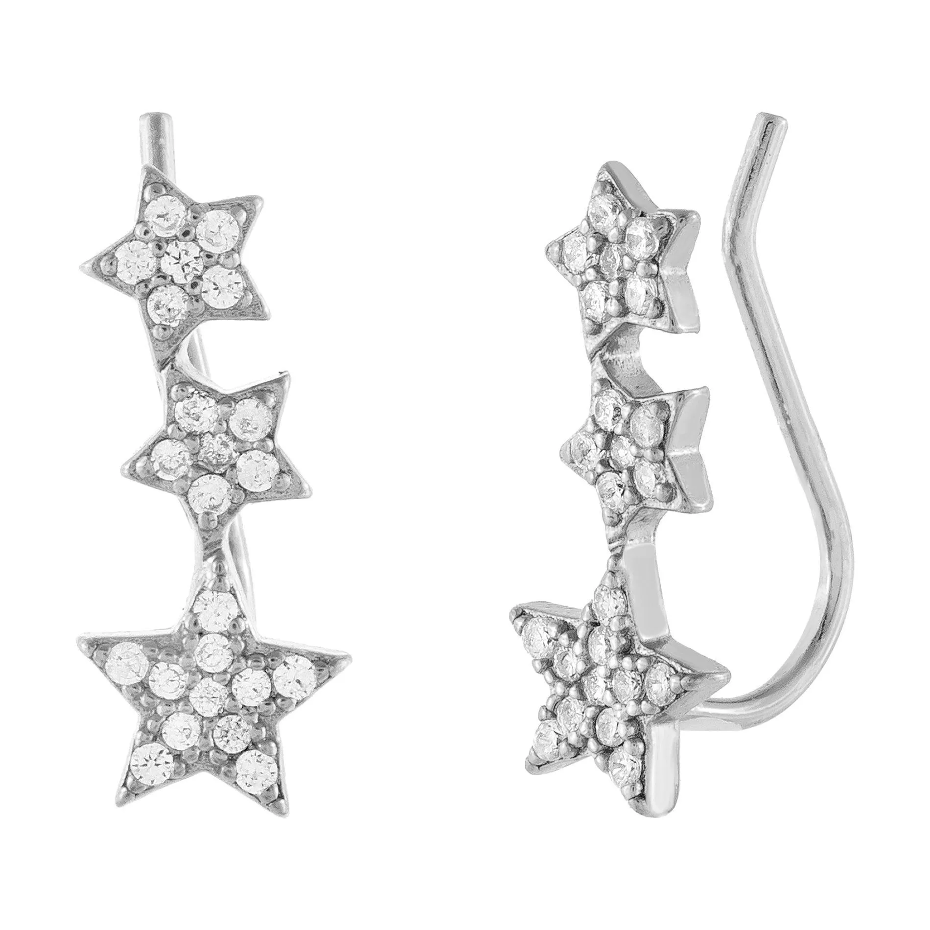 CZ Stars Ear Climber