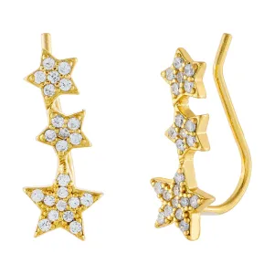 CZ Stars Ear Climber