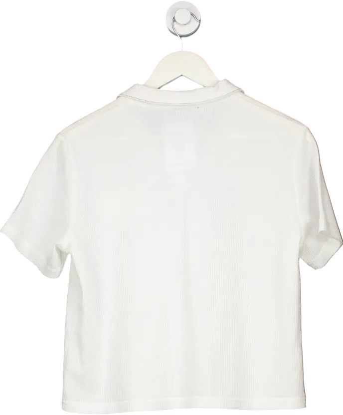 Dazy White Textured Polo Shirt